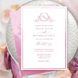 Mauve Rosa Watercolor Elegant Monogram Bröllop Inbjudningar<br><div class="desc">Önska dina gäster med den här vackra bröllopsinbjudan med ett utsökt botaniskt monogram från hand plockade och moderna handskrivna kalligrafidetaljer. Förmåga att byta "tillsammans med sina föräldrar" till "tillsammans med sina familjer", "tillsammans med underbar glädje" eller "tillsammans med underbart nöje". Framtill med delikat mauve, bär och rosa hues vattenfärgen ram....</div>