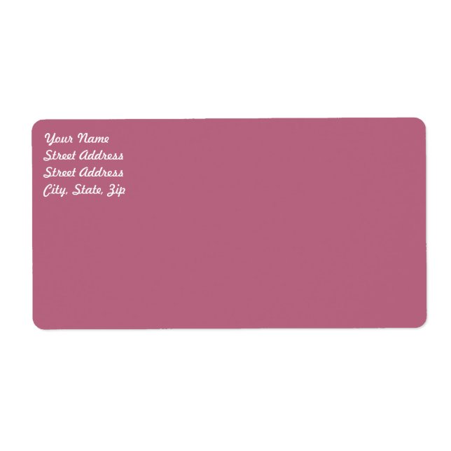Mauve Shipping Label Fraktsedel (Framsidan)
