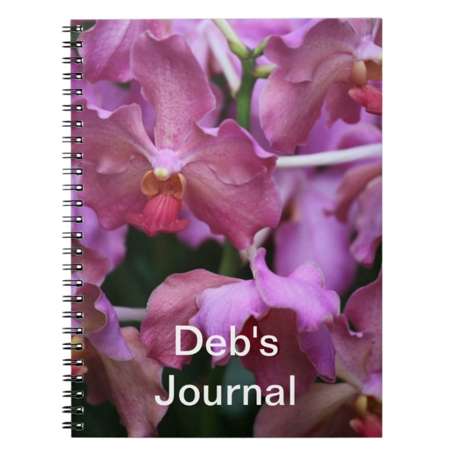 Mauve Singapore Orchidanteckningsbok Anteckningsbok (Framsidan)