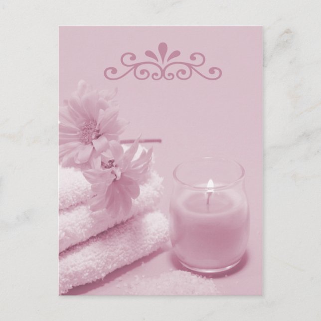 Mauve Spa Postcard Vykort (Framsida)
