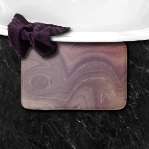 Mauve Strata Dusty Rosa och Ro Guld Agate Badrumsmatta