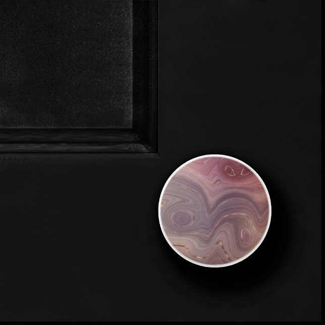 Mauve Strata | Dusty Rosa och Ro Guld Agate Knopp (Skapare uppladdad)