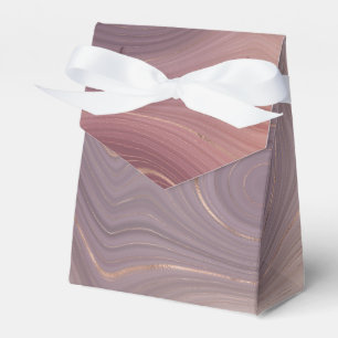 Mauve Strata Dusty Rosa och Ro Guld Agate Presentaskar