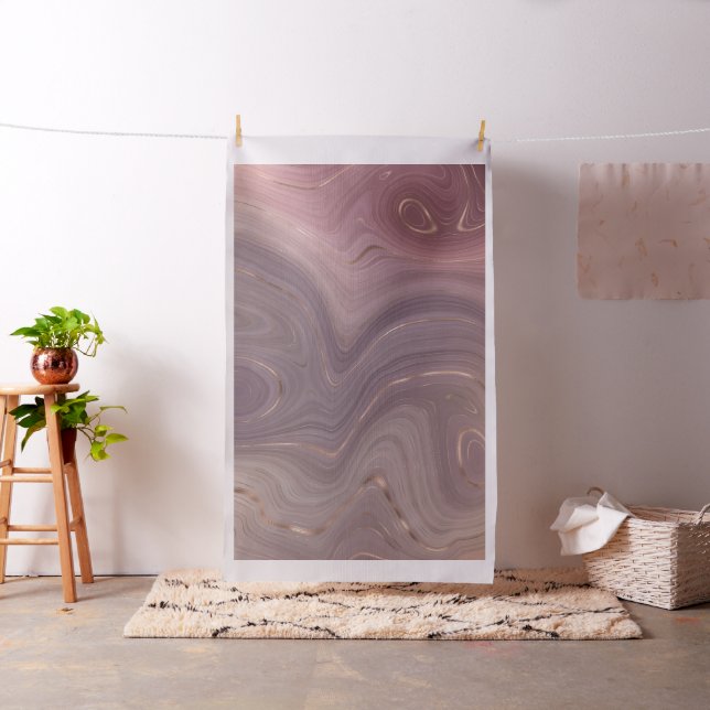 Mauve Strata | Dusty Rosa och Ro Guld Agate Tyg (In Situ)