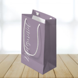 Mauve Stylized Script Bröllop Bridesmaid