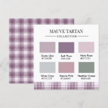 Mauve Tartan Färgpalettkort 