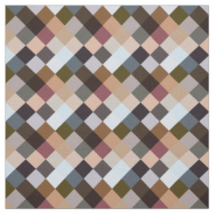 Mauve Taupe Grått Slate Blue Squares Mosaic Mönste Tyg
