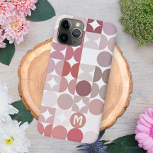 Mauve Taupe  Rosa Midsekrets Circles Mönster