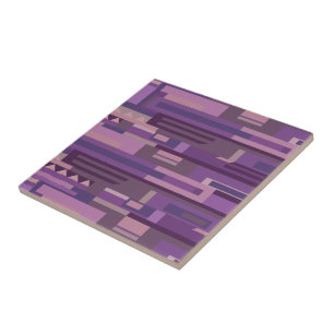 Mauve Tones abstrakt geometric Randric mönster Kakelplatta