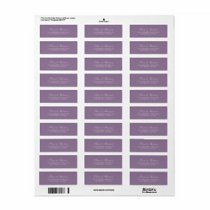 Mauve Trädgård Bröllop Returadressetikett Returadress Etikett
