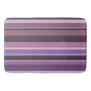 Mauve vågrät rand badrumsmatta