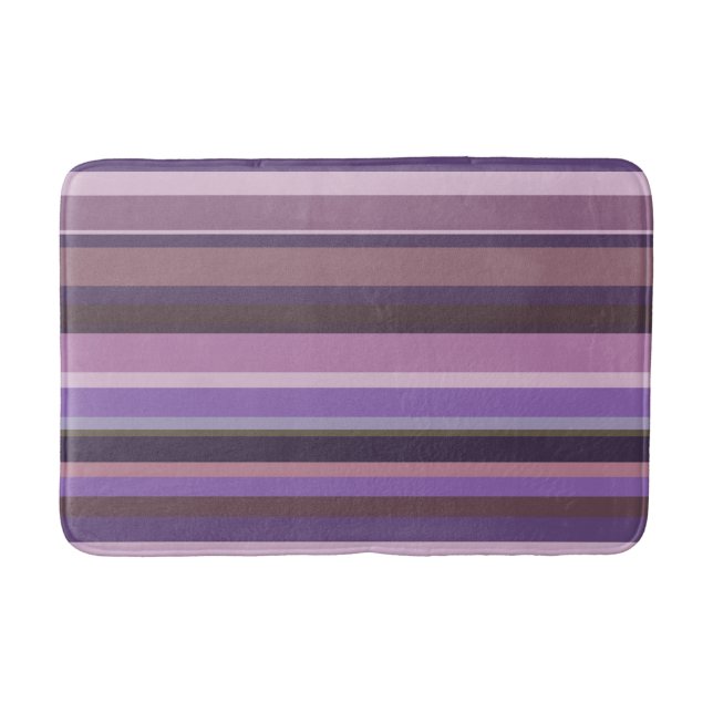 Mauve vågrät rand badrumsmatta (Framsidan)