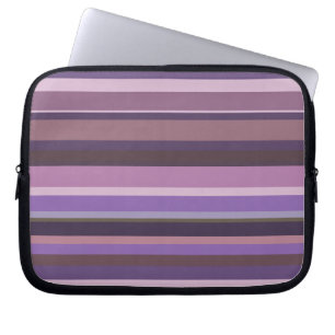 Mauve vågrät rand laptop fodral