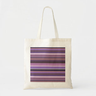 Mauve vågrät rand tygkasse