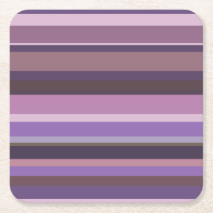 Mauve vågrät rand underlägg papper kvadrat