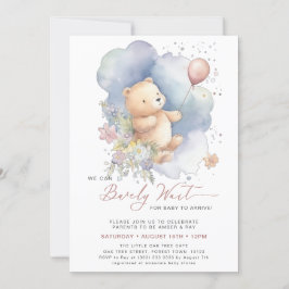 Mauve, vi kan barly Wait Girl Baby Shower Inbjudningar