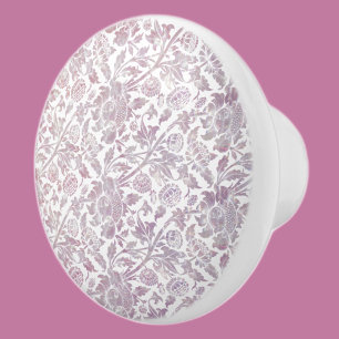 Mauve vintage botanical mönster knopp