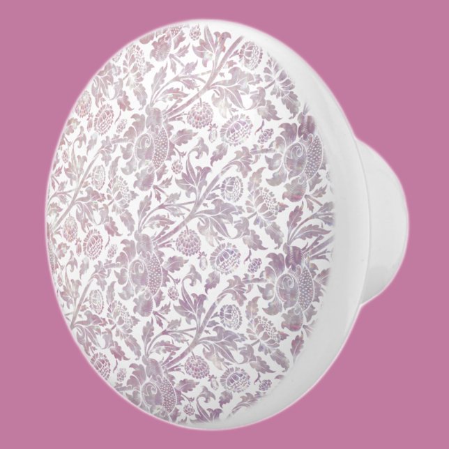 Mauve vintage botanical mönster knopp (Skapare uppladdad)
