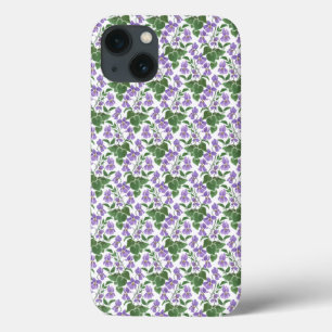 Mauve Violets on White iPad 2/3/4 Fodral-Mate Fodr