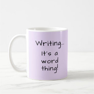 Mauve Writers citattecken Frågeställare Skrivargåv Kaffemugg