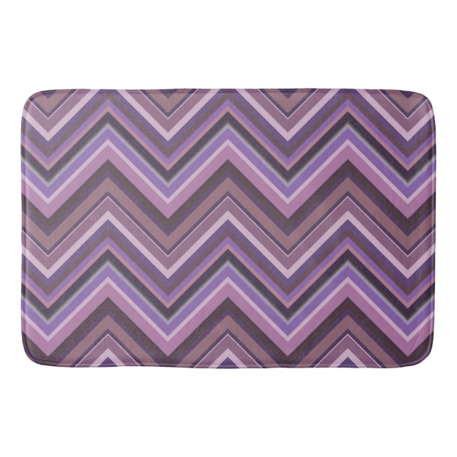 Mauve zigzag rand badrumsmatta (Framsidan)