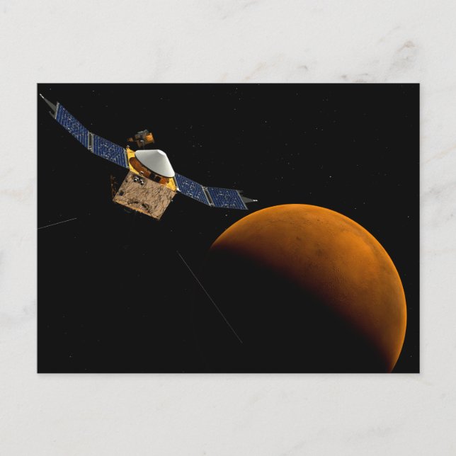 Maven Spacecraft. Vykort (Framsida)