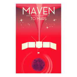MAVEN - till Mars rymdkonst. Fototryck