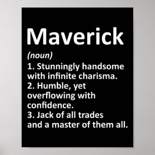 Maverick Definition Personligt Namn Roligt Födelse Poster