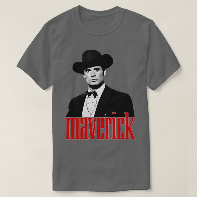 Maverick James Garner 50s60s Tv Western T Shirt (Design framsida)