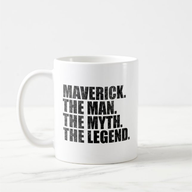 Maverick name,Maverick The Man The Myth The Legend Kaffemugg (Vänster)