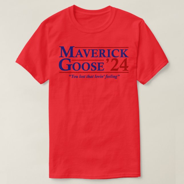 Maverick och Goose 2024 Valection Top Gun T Shirt (Design framsida)