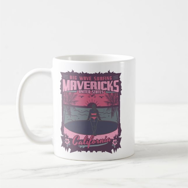 MAVERICKS CALIFORNIA - BIG WAVE SURFING KAFFEMUGG (Vänster)