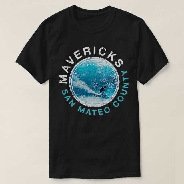 MAVERICKS California Big Wave Surfing T Shirt (Design framsida)