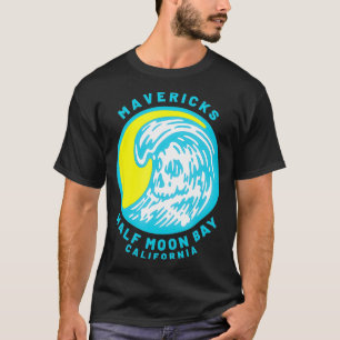 Mavericks halv Måne Bay Surfing T Shirt