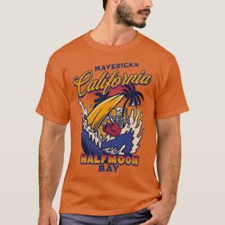 Mavericks Halva Måne Bay California Big Wave Surfi T Shirt
