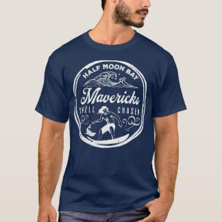 Mavericks Halva Måne Bay California Big Wave Surfi T Shirt
