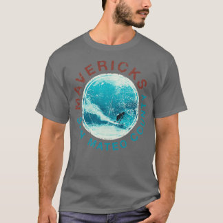 MAVERICKS Surfa Halva Måne Bay Big Wave Surfing Ca T Shirt