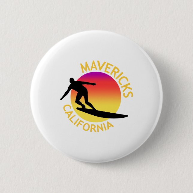 Mavericks Surfing Kalifornien Semester  Knapp (Framsida)