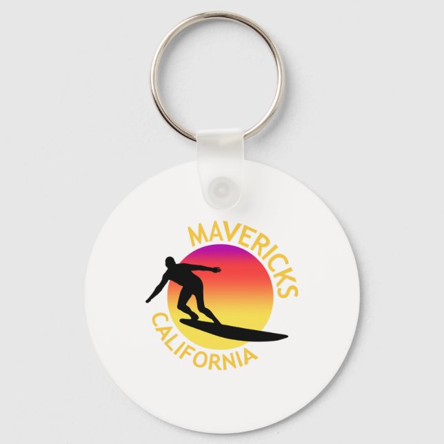 Mavericks Surfing Kalifornien Semester  Nyckelring (Framsida)