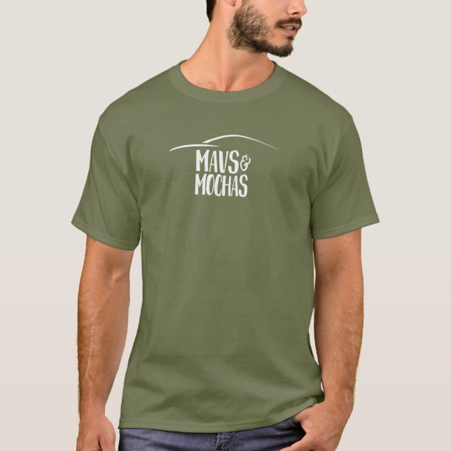 Mavs & mockamörk centrerade den tee (Framsida)
