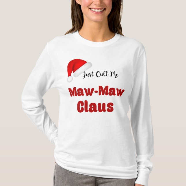 Maw-Maw Claus jul T Shirt (Framsida)