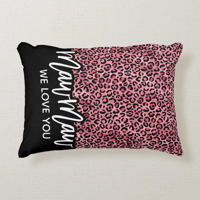 Maw Maw Leopard Print Anpassningsbar Pillow Prydnadskudde (Framsidan)