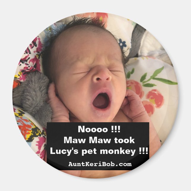Maw Maw tog Lucy's apa Magnet (Framsidan)
