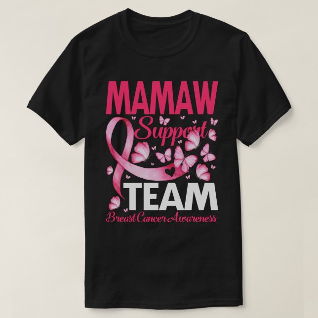 MAW Support Team gift presenter Breast Cancer Awar T Shirt (Design framsida)