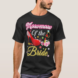 Mawmaw av Lycklig Bröllop Flower Rosa Shoe T Shirt