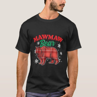 Mawmaw Bear Buffalo Plagt Gift Matching Bear Famil T Shirt