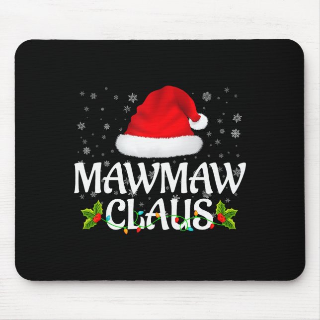 Mawmaw Claus Christmas Lights Santa Pajama Family  Musmatta (Framsidan)