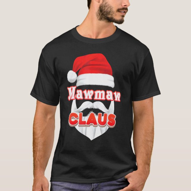 Mawmaw Claus jultomten Ansikte Merry Ugly Sweat T Shirt (Framsida)
