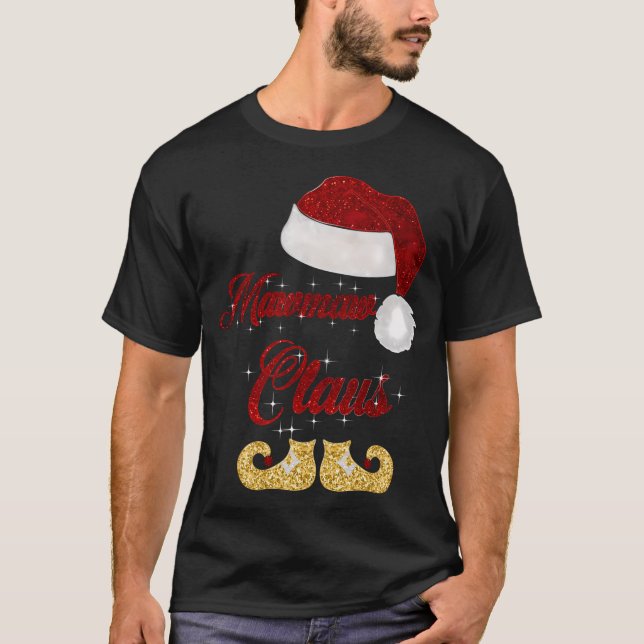 Mawmaw Claus Matching Family Group jul X-Mas T Shirt (Framsida)