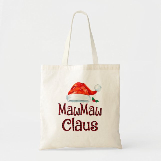 Mawmaw Claus Tee jul Pajama-familjen Tygkasse (Framsidan)
